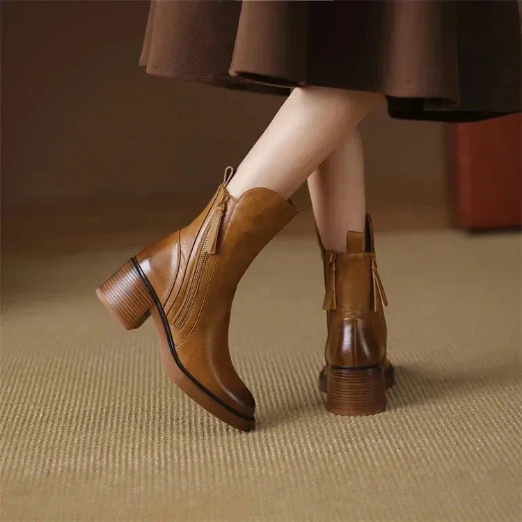 BLAIR - LEATHER ANKLE BOOTS