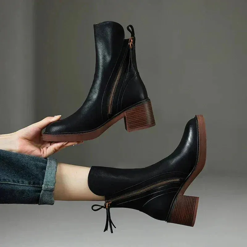 BLAIR - LEATHER ANKLE BOOTS