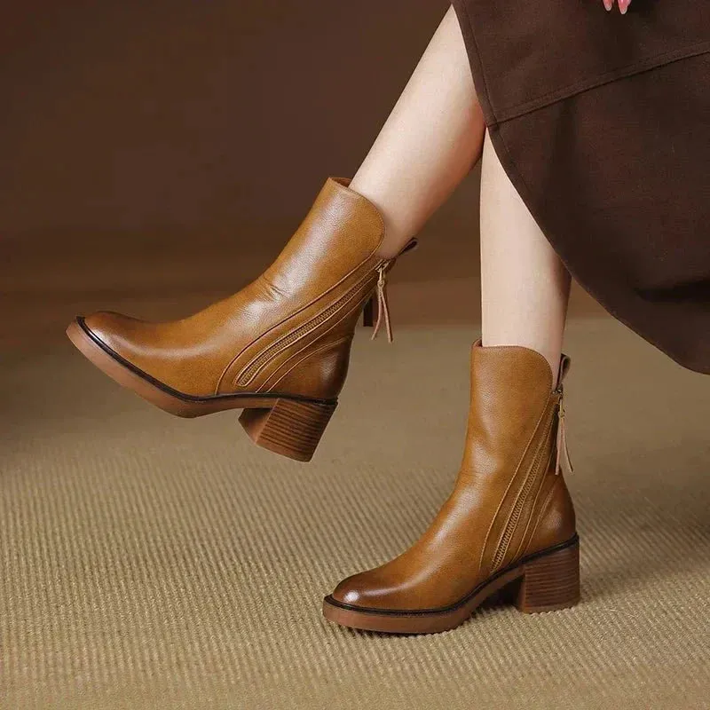 BLAIR - LEATHER ANKLE BOOTS