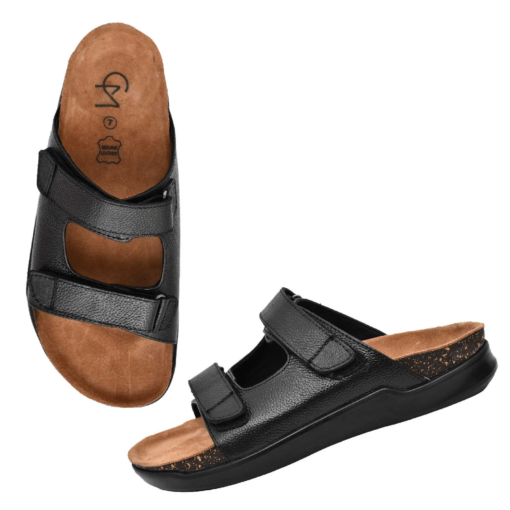 Country Maddox Black Leather Slippers: Timeless Comfort and Style
