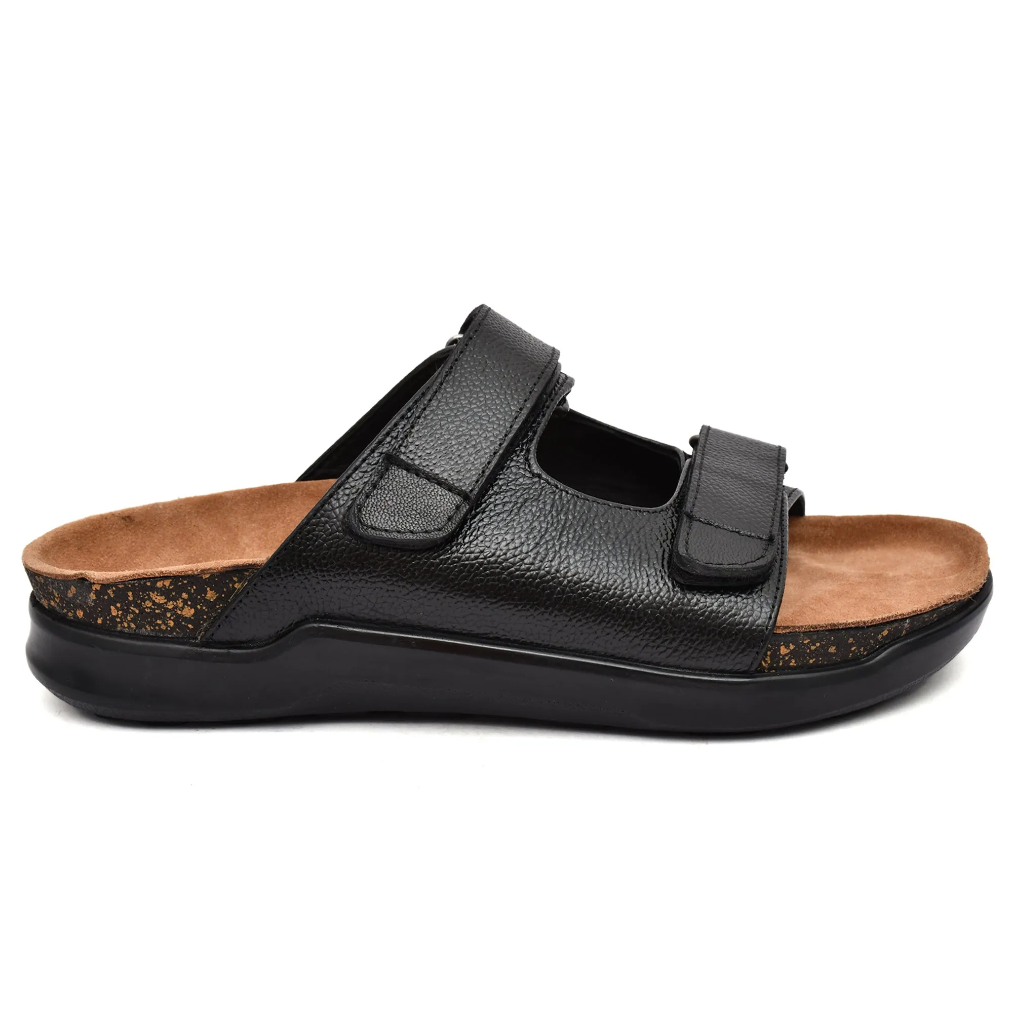 Country Maddox Black Leather Slippers: Timeless Comfort and Style