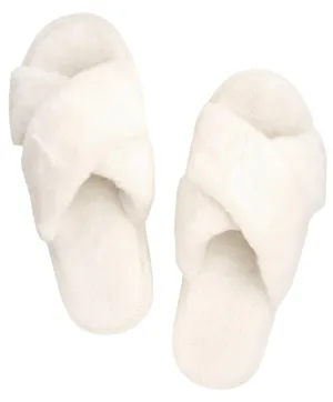 Cross Cross Plush Slippers