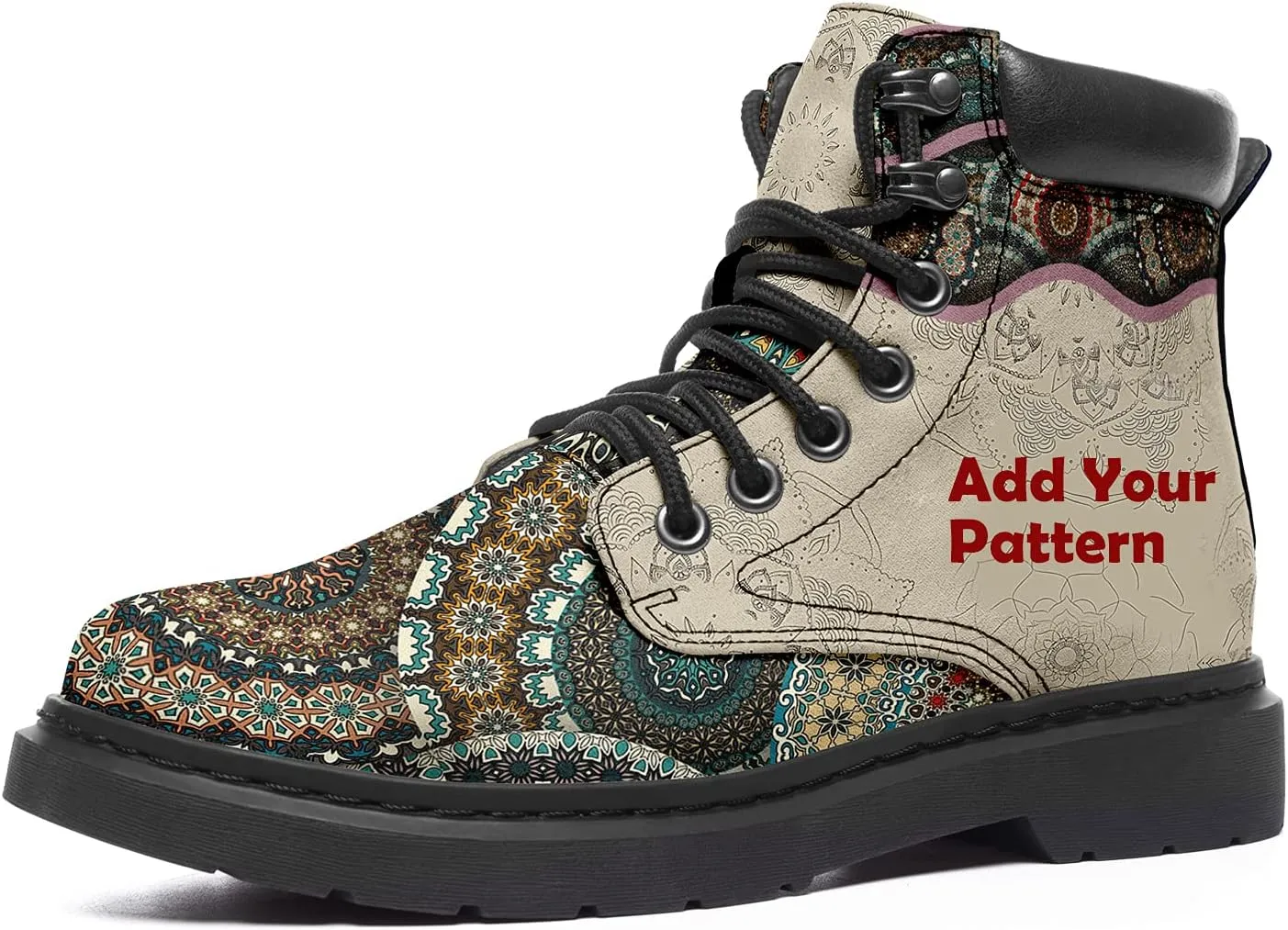 Custom Flower Mandala Animal Print Boots for Women Fashion Boots Winter Boots for Girl Lady