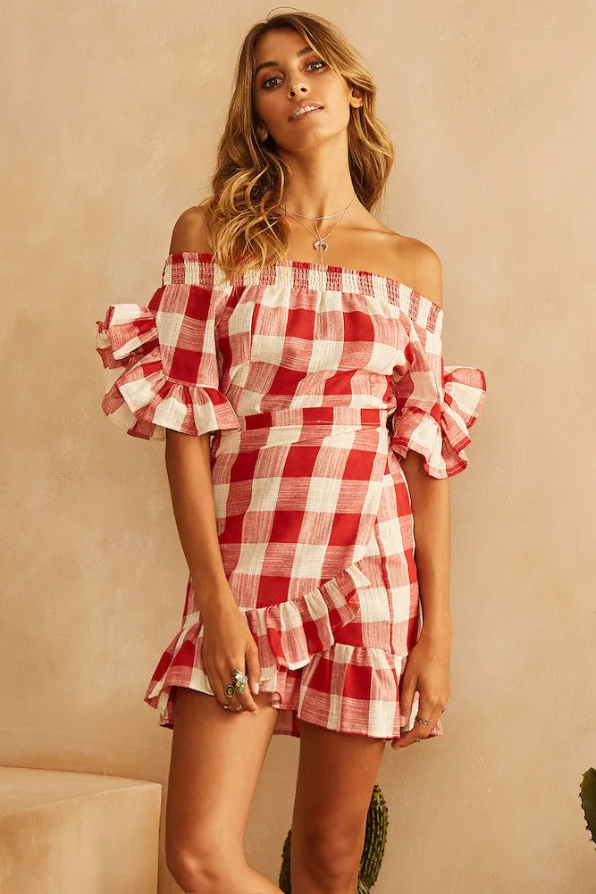 Goodbye Blue Sky Dress Red