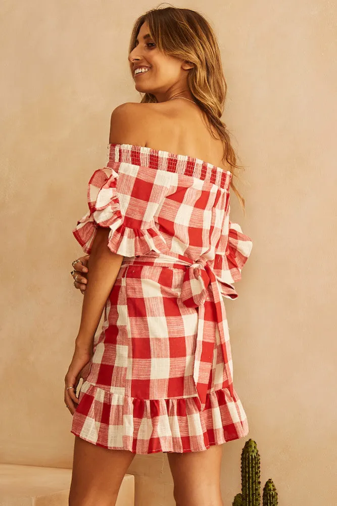Goodbye Blue Sky Dress Red