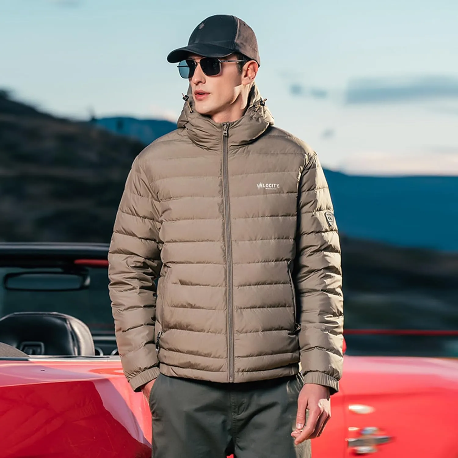 Goose Down Jacket, Warm and Soft Goose Down Jackets Men,Waterproof Windproof Unisex Down Jacket