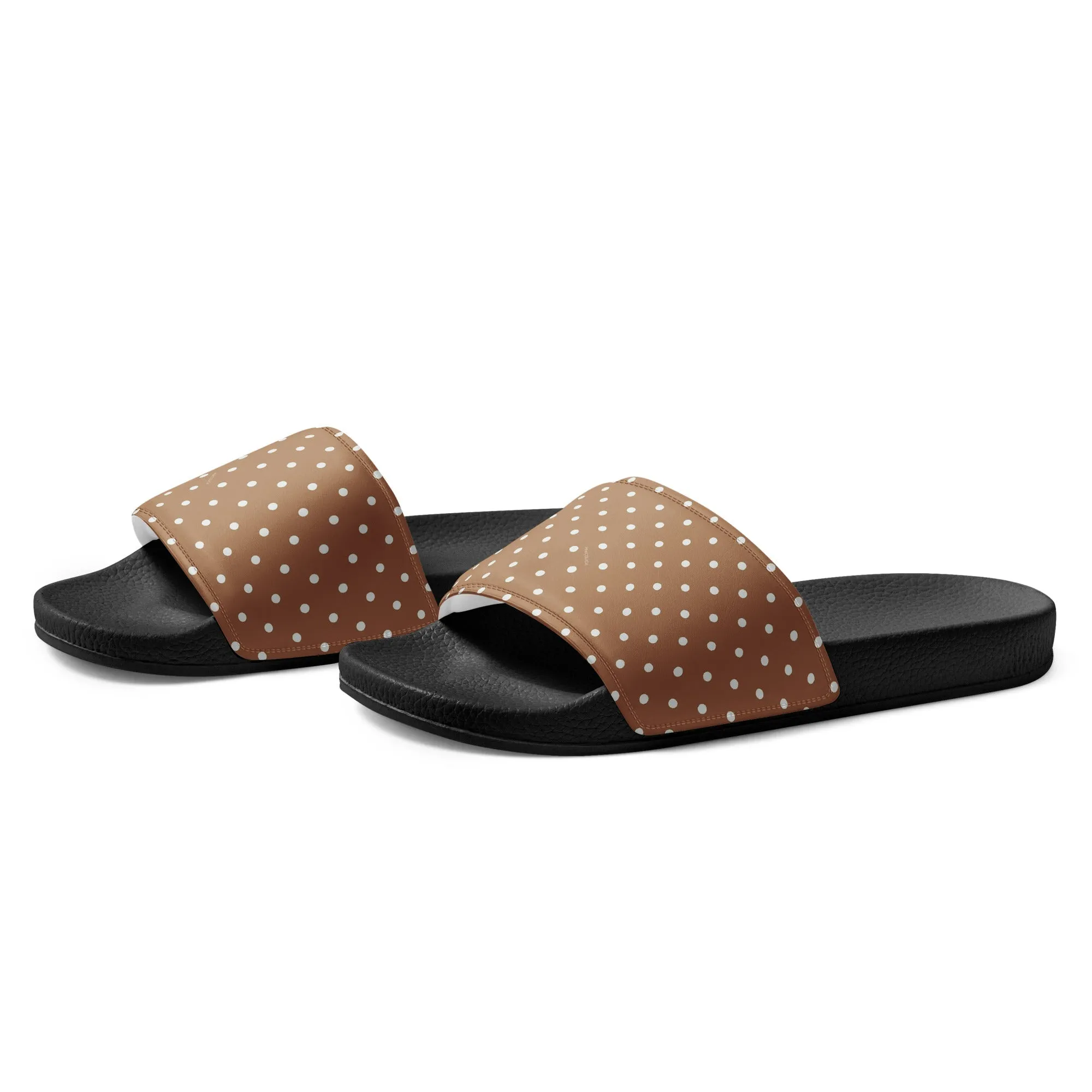 HAWAII WOMEN'S SLIDES - BROWN POLKA