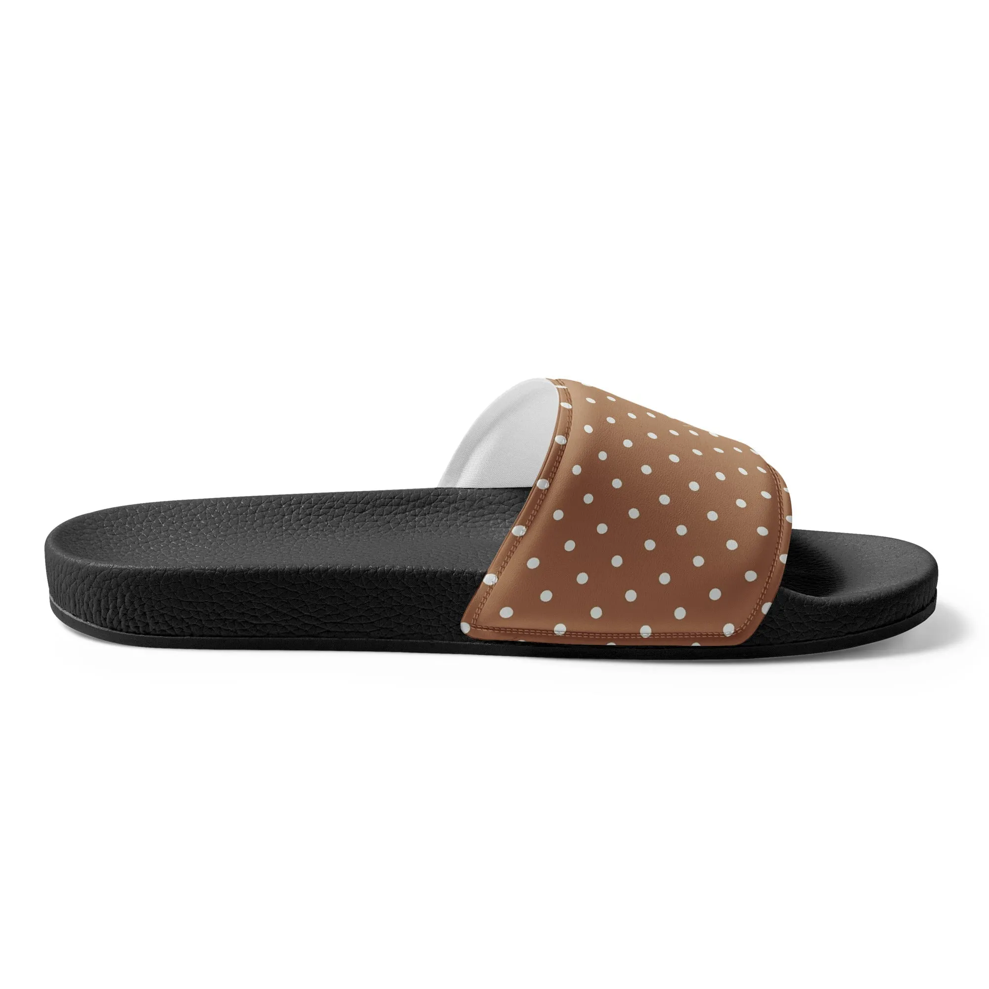 HAWAII WOMEN'S SLIDES - BROWN POLKA