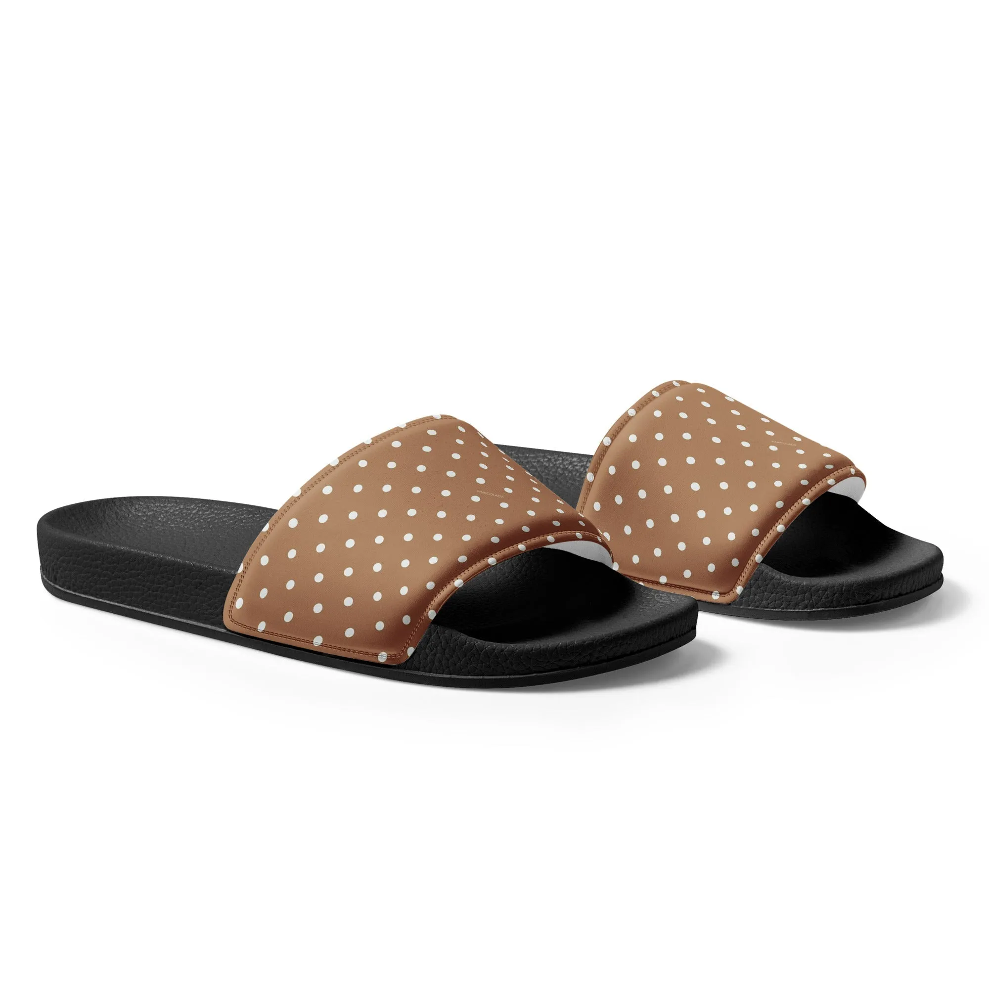 HAWAII WOMEN'S SLIDES - BROWN POLKA