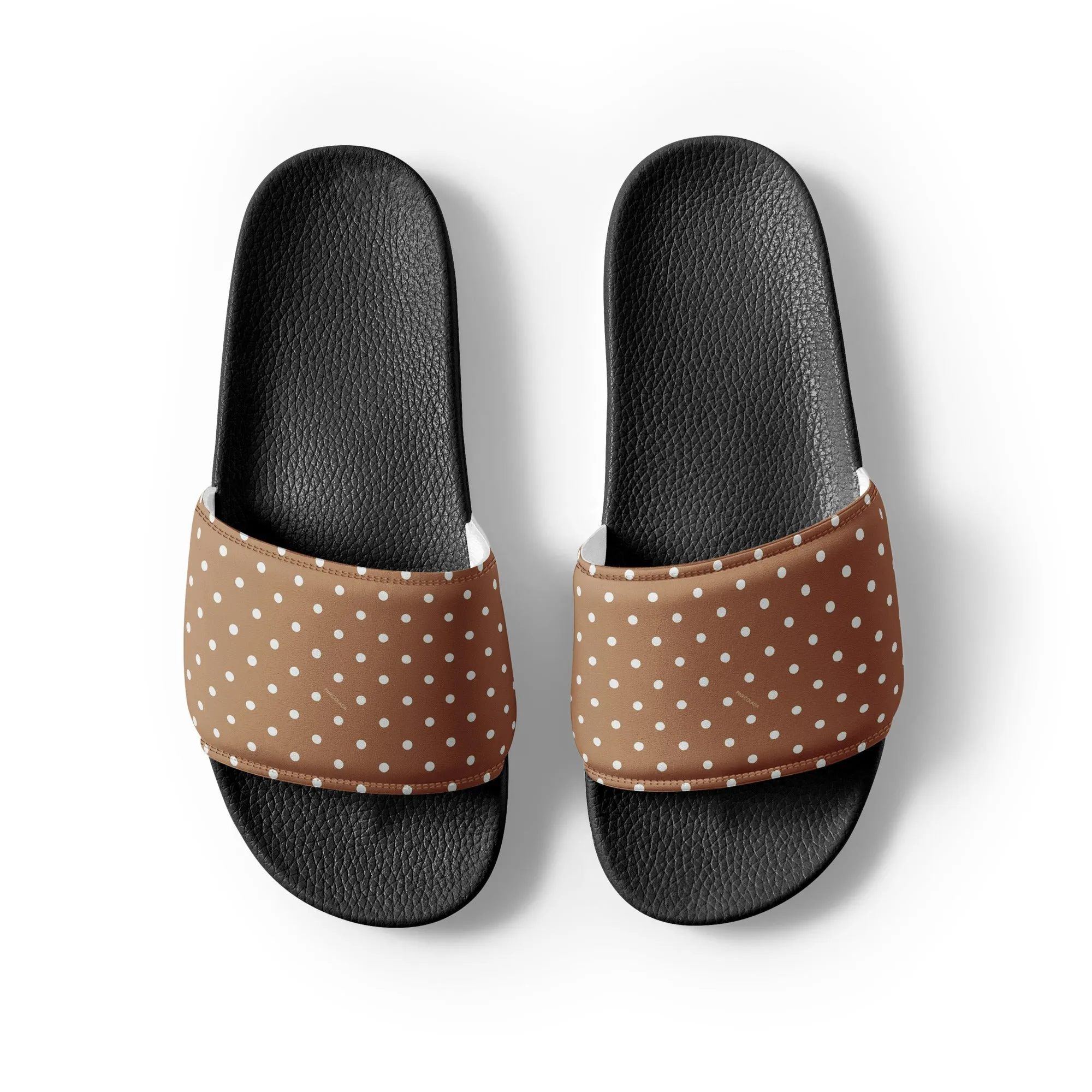 HAWAII WOMEN'S SLIDES - BROWN POLKA
