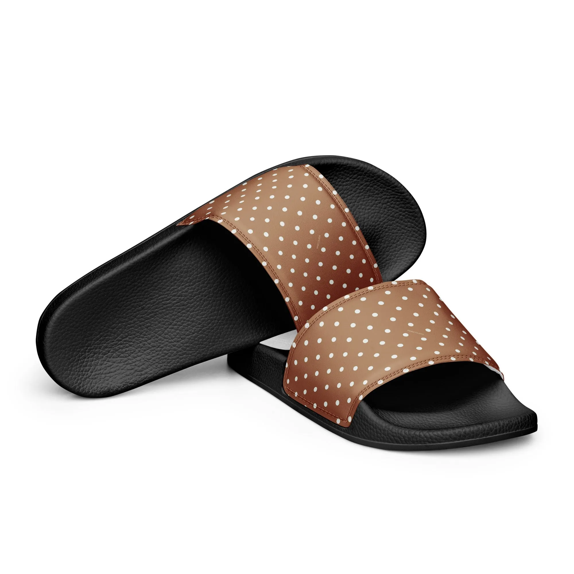 HAWAII WOMEN'S SLIDES - BROWN POLKA