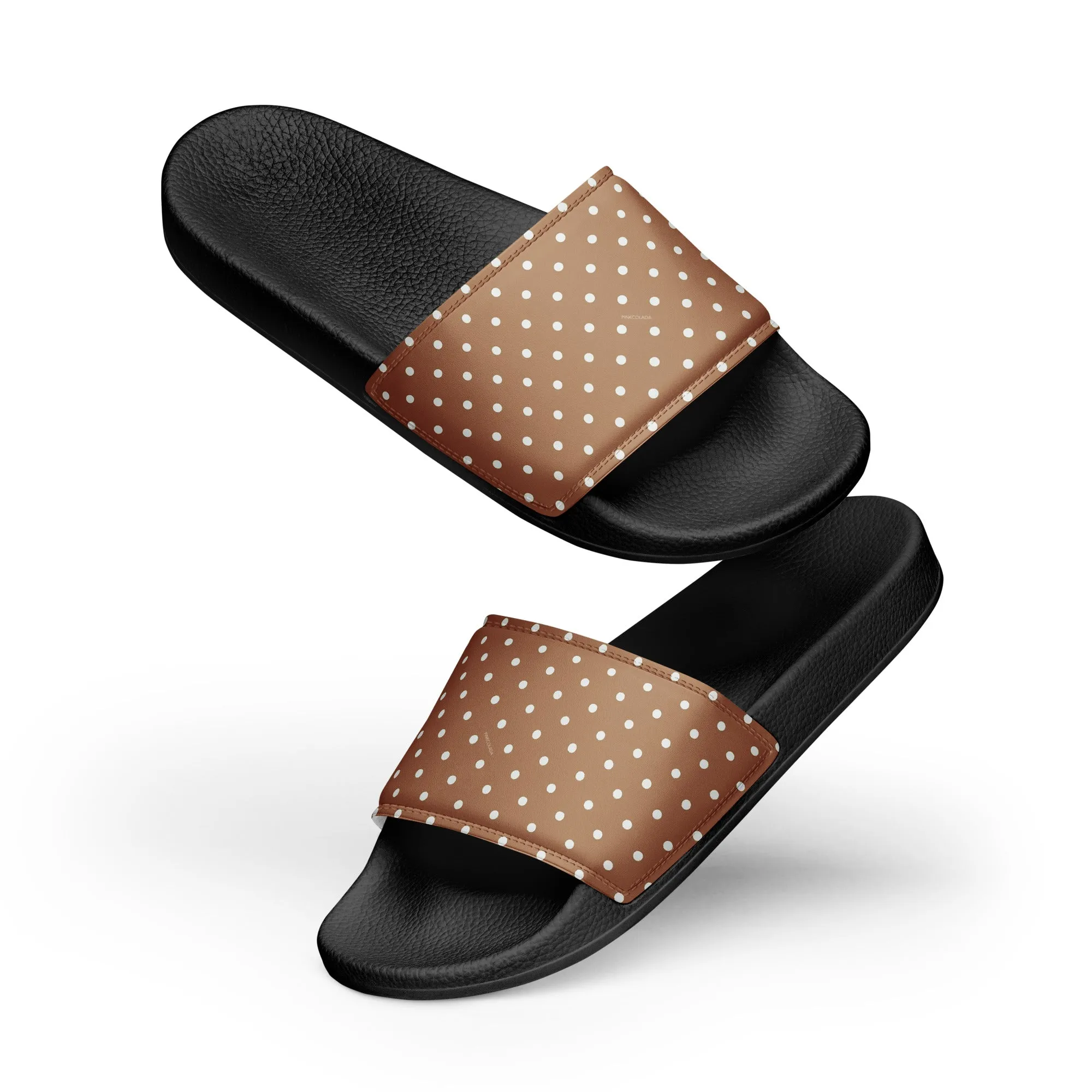 HAWAII WOMEN'S SLIDES - BROWN POLKA