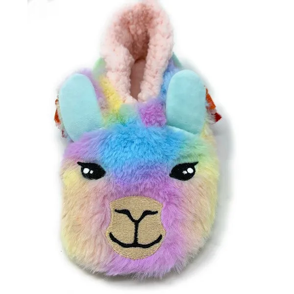 Llama Stay Cozy Animal House Home Women Sherpa Non-Skid Socks Slippers