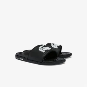 Men's Croco Dualiste Synthetic Slides - Black/White