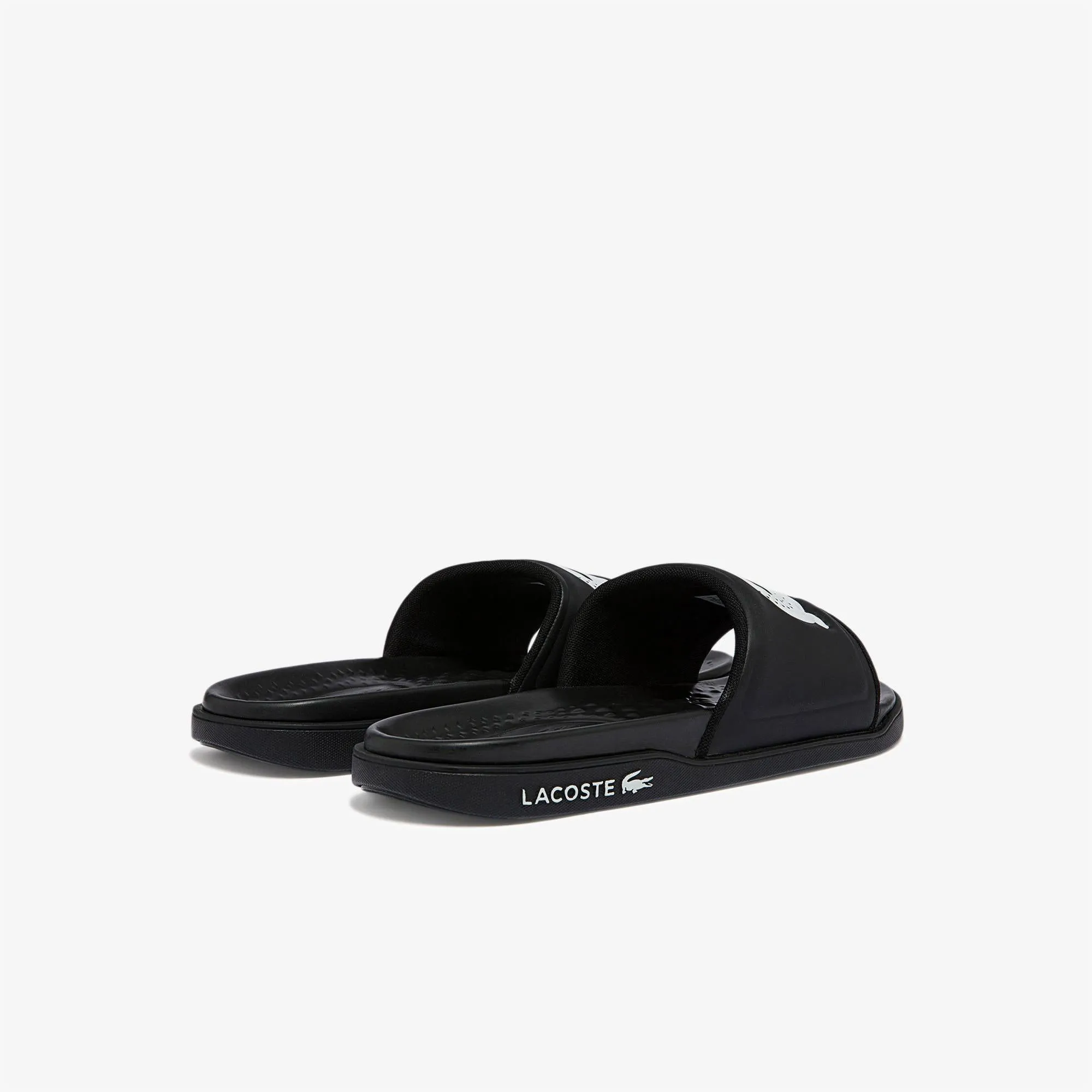 Men's Croco Dualiste Synthetic Slides - Black/White