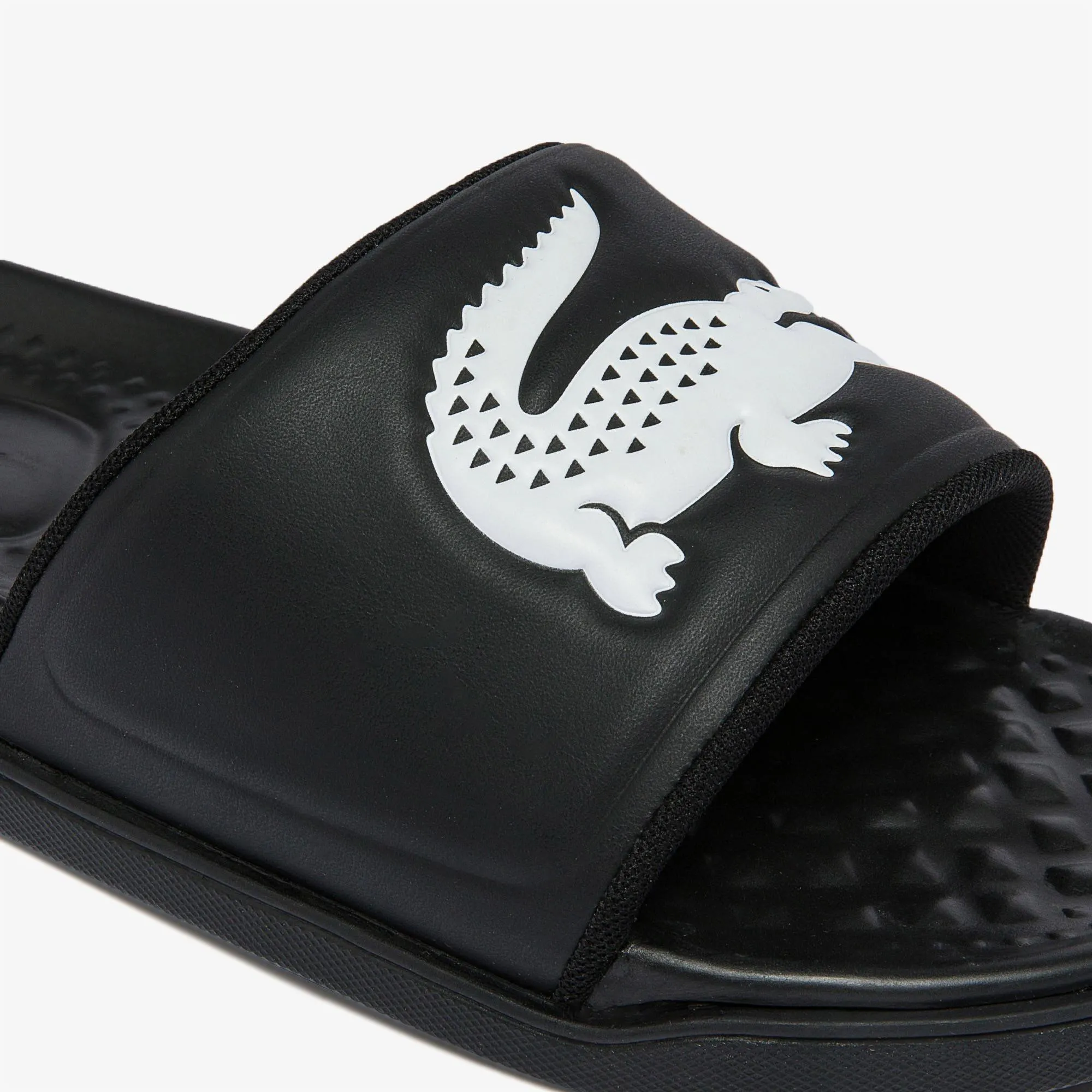 Men's Croco Dualiste Synthetic Slides - Black/White
