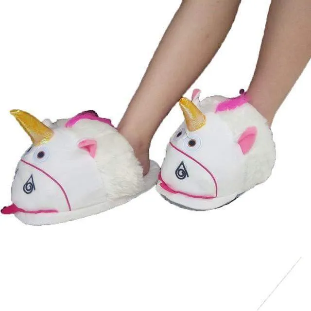 Plush Unicorn Slipperss