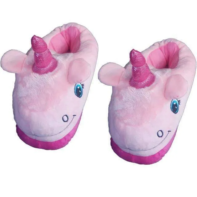 Plush Unicorn Slipperss