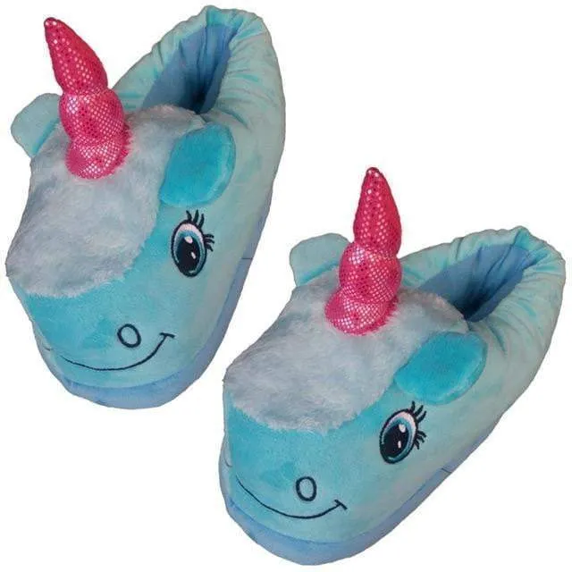 Plush Unicorn Slipperss