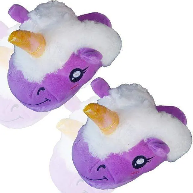 Plush Unicorn Slipperss