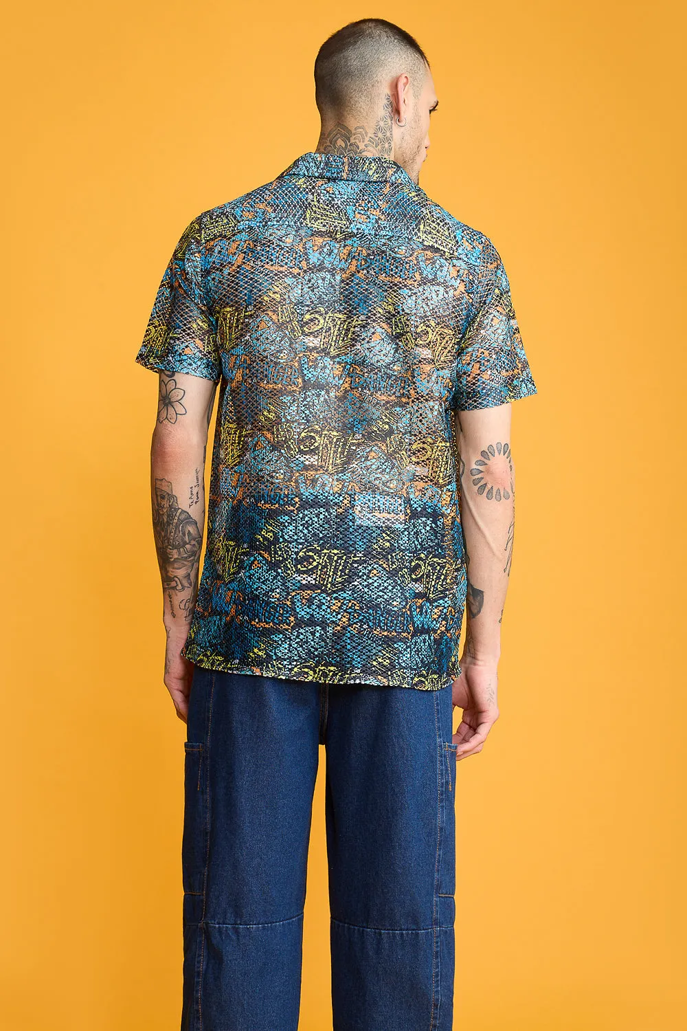 Street Style Men's Mesh Shirt