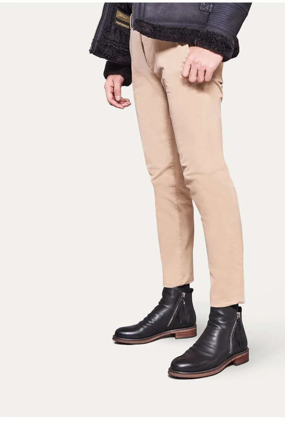 West Louis Leather High-Top Tassel Zip PU Leather Boots