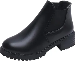 Womens Winter Boots Ankle Flat Booties for Women 2024 Suede Black Boots for Women Cowboy Boot Fashion Closed Head Closed Toe Wide Fit Available